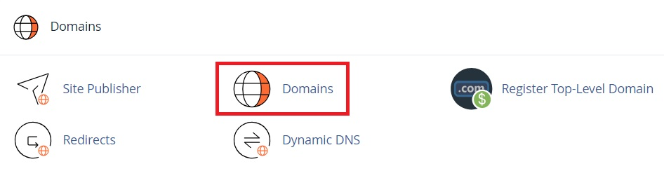 Domains screenshot
