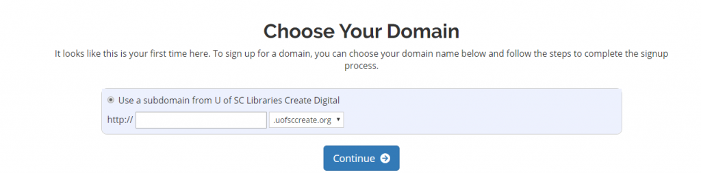 Choose Your Domain